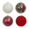 Assorted 4 Pack 4.7" Red, Green & White Peppermint Lane Shatterproof Ball Ornaments, 1pc. by Ashland®